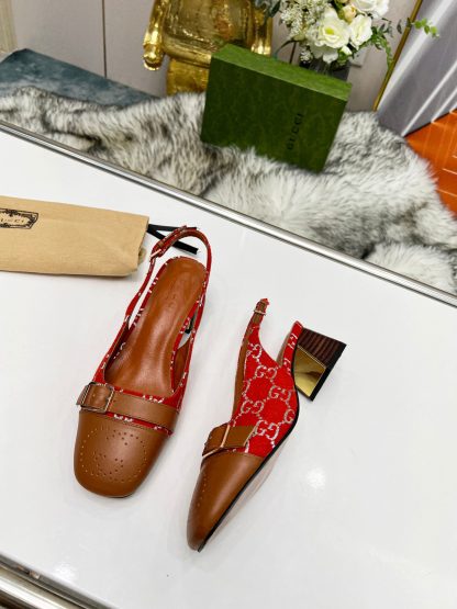 Gucci synchronized block heel slingback shoes - Image 2
