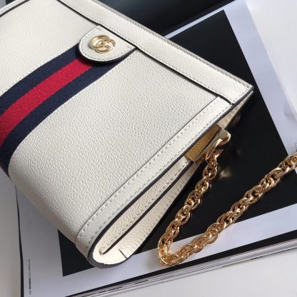 Gucci Red and Blue Striped Web Ophidia Series Chain Shoulder Bag - Image 3