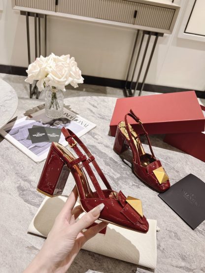 VALENTINO simple temperament large rivet high heels - Image 3