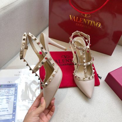 VALENTINO lychee leather series elegant high heels - Image 3