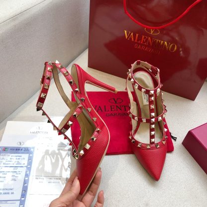 VALENTINO lychee leather series elegant high heels - Image 3