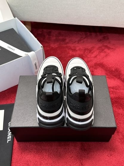 Chanel white and black men and women couple style mixed craftsmanship embroidery style versatile casual sports shoes - Image 3