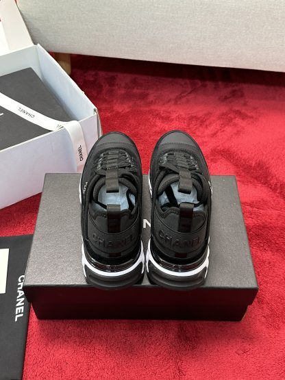 Chanel black men's and women's couple's mixed craftsmanship embroidery style versatile casual sports shoes - Image 3