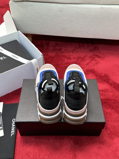 Chanel blue and black men and women couples mix and match craft embroidery style versatile casual sports shoes - Image 3