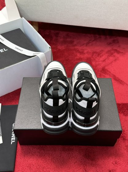 Chanel men's and women's couple's versatile fashion black and white mix and match casual sports shoes - Image 2