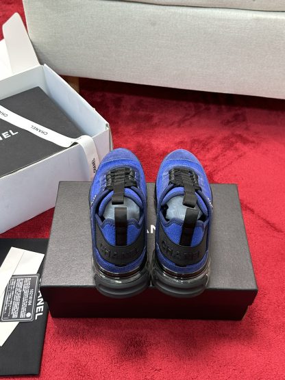 Chanel men's and women's couple's versatile fashionable dark blue mix and match casual sports shoes - Image 3