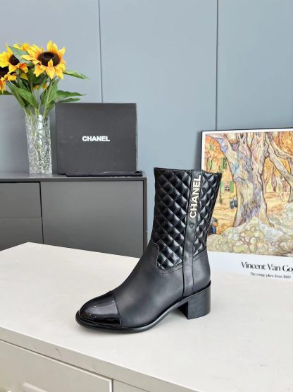 Chanel's latest black Martin boots for the autumn and winter season - Image 2