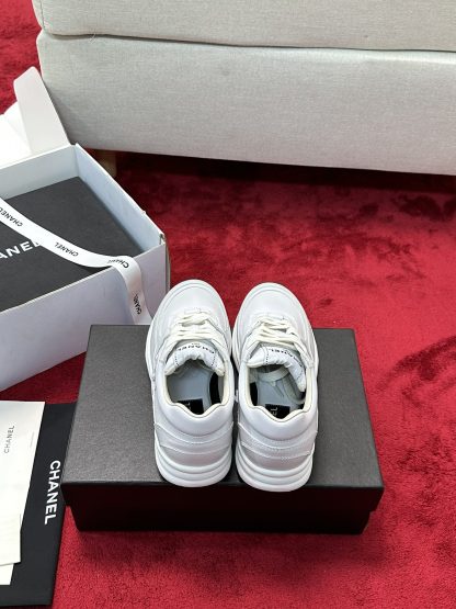 Chanel white craft embroidery style fashion casual sports shoes - Image 3