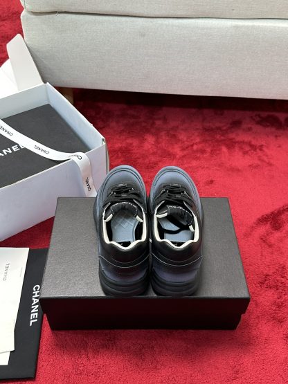 Chanel black craft embroidery style fashion casual sports shoes - Image 3