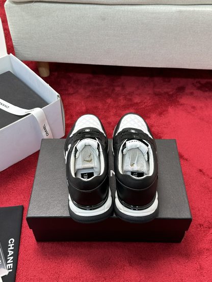 Chanel black and white craft embroidery style fashion casual sports shoes - Image 3