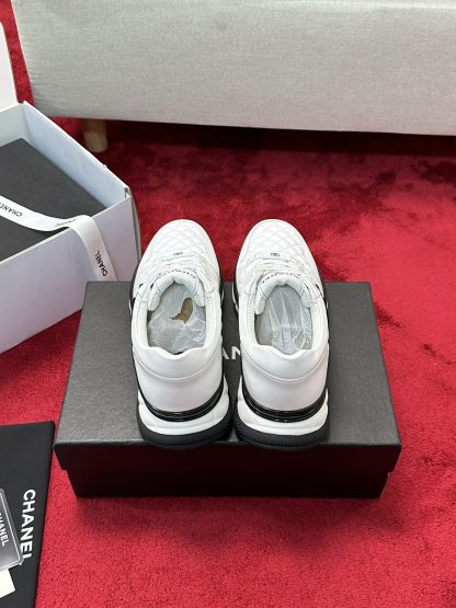 Chanel white and black craft embroidery style fashion casual sports shoes - Image 2