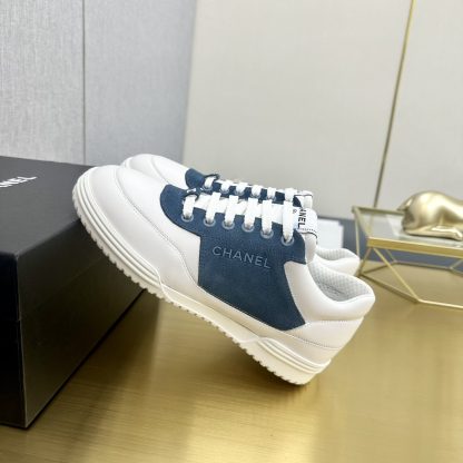 Chanel Classic Fashion Blue and White Casual Sneakers - Image 3