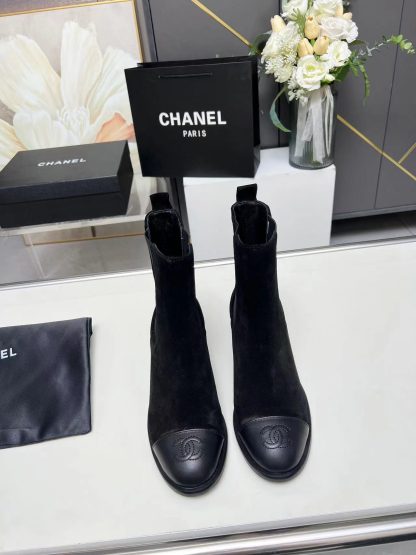 Chanel autumn and winter new black slim women's boots - Image 3