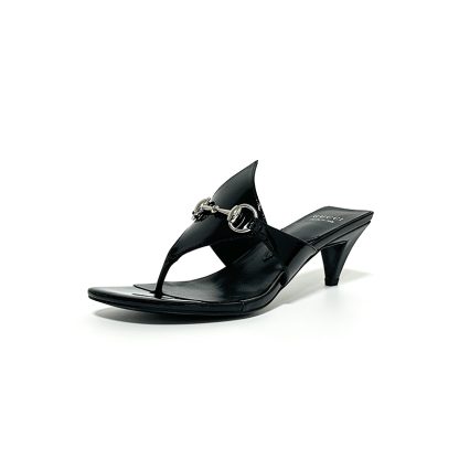 Gucci Spring and Summer Square Toe Flip Flops Classic Buckle Series - Image 3