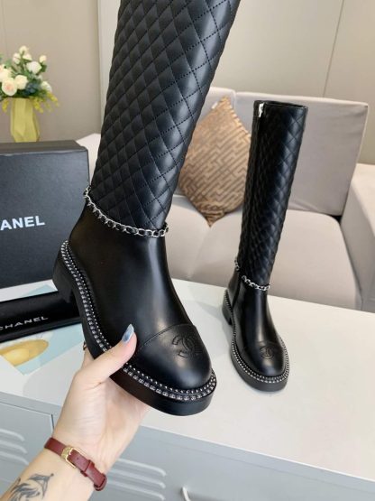 Chanel autumn and winter high-end custom-made ultimate luxury black boots - Image 3