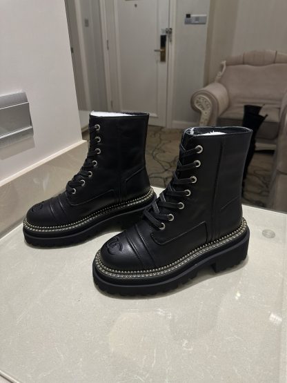 Chanel autumn and winter high-end custom classic luxury black boots - Image 3