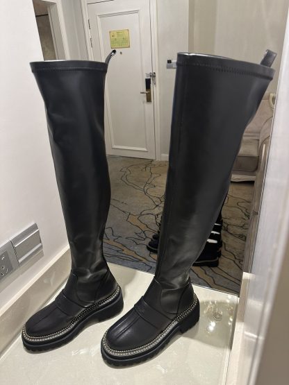 Chanel black autumn and winter high-end custom catwalk classic luxury boots - Image 3