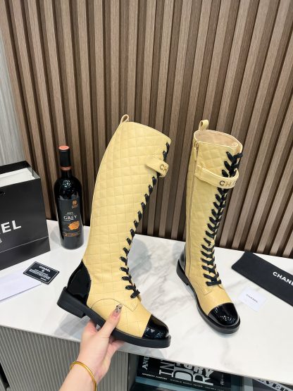 Chanel apricot-colored super comfortable mid-length boots - Image 3