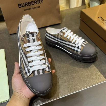 Burberry Vintage Check Cotton Sneakers - Image 3
