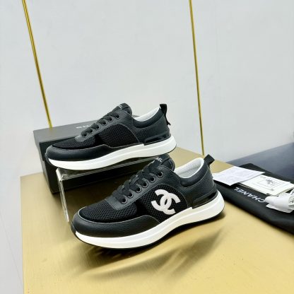 Chanel classic black and white mix and match versatile casual sneakers - Image 3