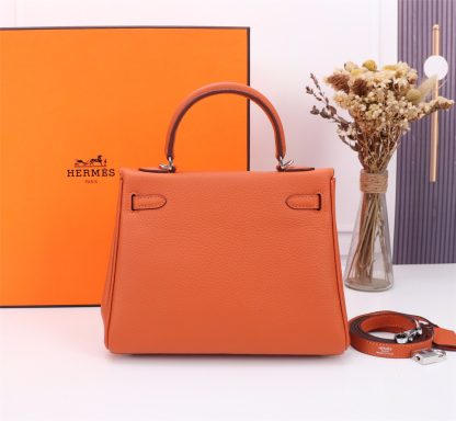 Hermès Sunset Orange Kelly Handbag Size 28cm 25cm - Image 3