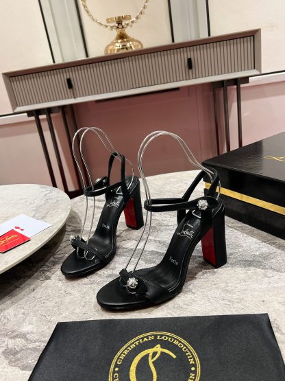 ChristianLouboutin block heel sandals high heels - Image 3