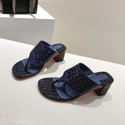 ChristianLouboutin red bottom women's thong high heel sandals - Image 3