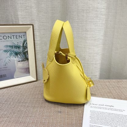 Hermès yellow mini 14cm vegetable basket Soft and versatile calfskin - Image 3