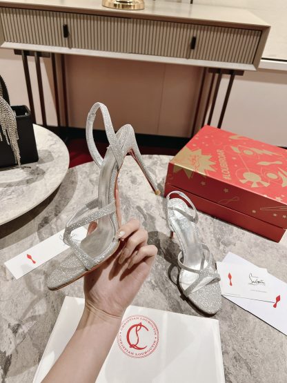 ChristianLouboutin cross strap sandals high heels - Image 3