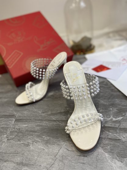 ChristianLouboutin plastic spike sandals high heels - Image 3