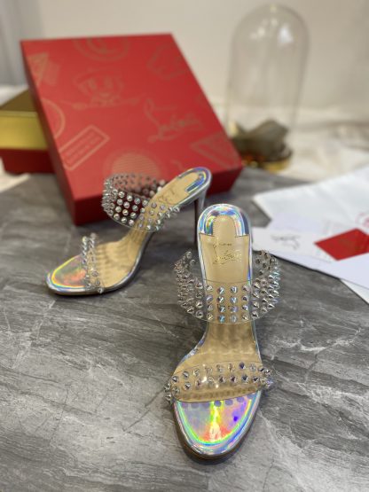 ChristianLouboutin plastic spike sandals high heels - Image 3