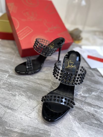 ChristianLouboutin plastic spike sandals high heels - Image 2