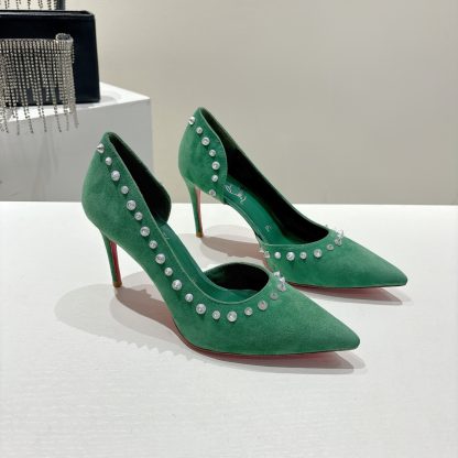Christian Louboutin classic ANGALINA red sole high heels - Image 3