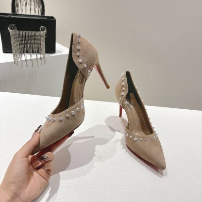 Christian Louboutin classic ANGALINA red sole high heels - Image 3
