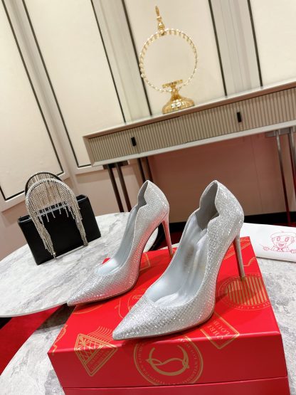 Christian Louboutin refined glitter high heels - Image 3