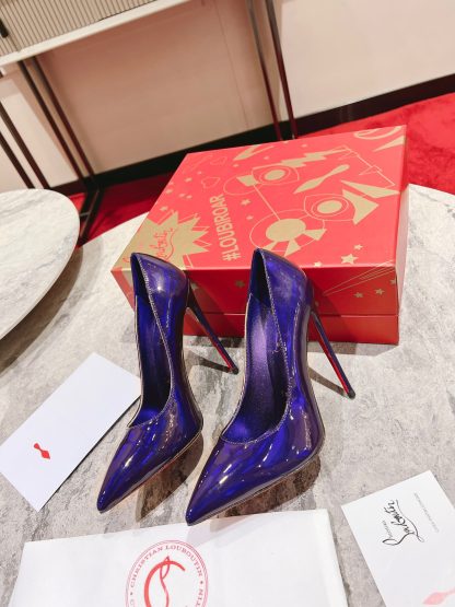 Christian Louboutin mirrored purple high heels - Image 3