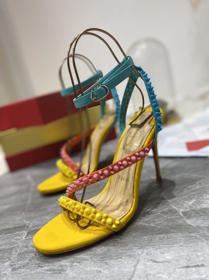 Christian Louboutin fashion pointed studded sandals high heels - Image 3