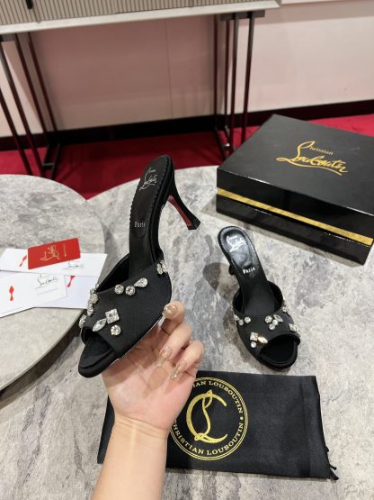 Christian Louboutin Crystal Rhinestone Sandals High Heels - Image 3