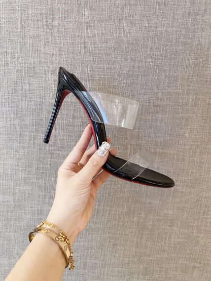 Christian Louboutin Transparent Strappy High Heels - Image 2