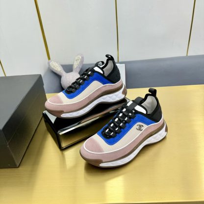 Chanel men's and women's couple's classic blue and pink mix and match fashionable casual dad shoes - Image 3