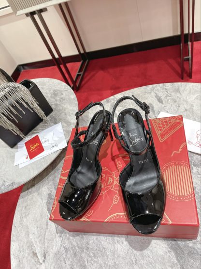 ChristianLouboutin fish mouth side strap sandals high heels - Image 3