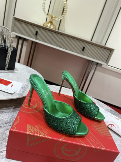 ChristianLouboutin fish mouth diamond sandals high heels - Image 2