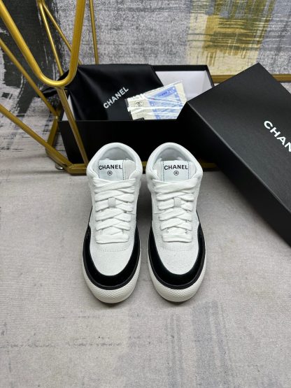 Chanel white and black latest couple sports high-top casual shoes - Image 3