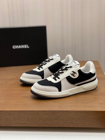 Chanel autumn and winter new black and gray fashionable cowhide breathable sneakers - Image 3