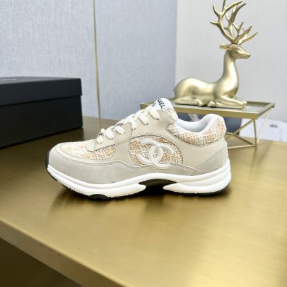 Chanel apricot orange mix classic fashion casual sneakers - Image 3