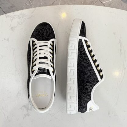 VERSACE new versatile canvas jacquard pattern casual men's shoes - Image 3
