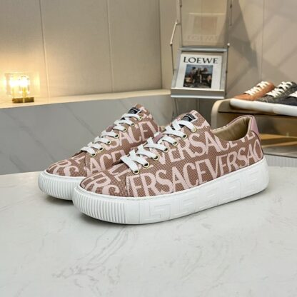 VERSACE new versatile canvas jacquard pattern casual men's shoes - Image 3