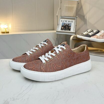 VERSACE new versatile canvas jacquard pattern casual men's shoes - Image 3