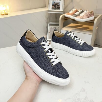 VERSACE new versatile canvas jacquard pattern casual men's shoes - Image 3