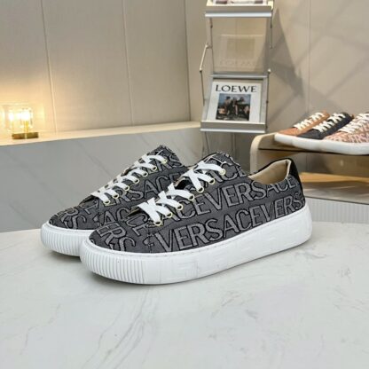 VERSACE new versatile canvas jacquard pattern casual men's shoes - Image 3